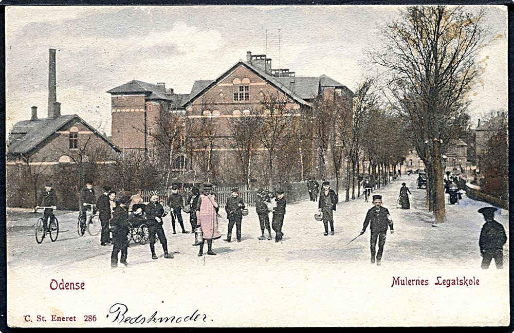 Denmark Odense Hunderupvej Med Mulernes Legatskole Stenders No 286